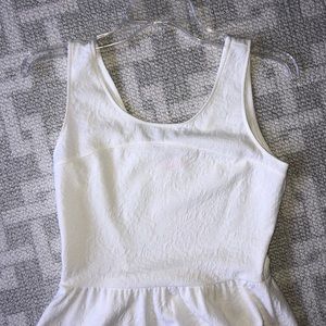 Girls White Fit&Flare Floral Dress